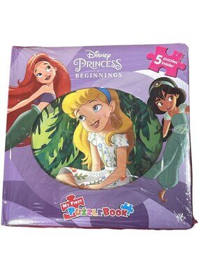 Disney Princess Beginnings My First Puzzle Book 5 Puzzles Stories NWT